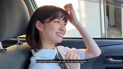 [English dubbing] Sumire (18)/She wants to have hook-up with him and says 'I want to go to your house'! She has romp instantly at her boyfriend's mansion after a tryst at the beach!