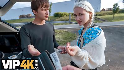 HUNT4K. ash-blonde stunner was so sad so Hunter offered her joy and she enjoyed to ride his thick rod